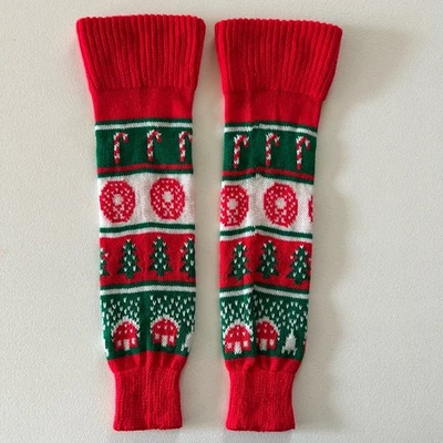 Calentadores de piernas tejidos suéter de Navidad feo de colección Foto 1 de 4