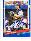 1991 Donruss # 285 Greg Olson Autographed Card . Braves