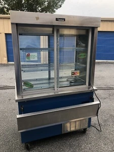 SERVING COUNTER WITH BUILT IN REFRIGERATOR PREVIOUSLY USED IN SCHOOL - Picture 1 of 5