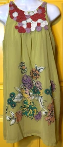 Lulumari Floral Painted Dress SZ Small Fairygoth Whimsygoth Museum Artsy - Bild 1 von 2