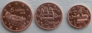 1+2+5 centów Monety obiegowe Grecja 2016 unz. - Zdjęcie 1 z 1