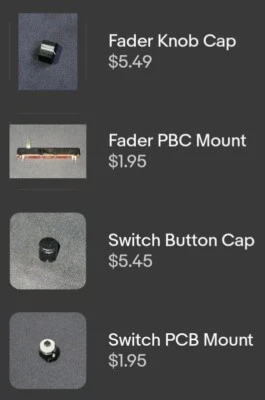 Leprecon LP612 & LP624 Console Hardware ***USED PARTS*** Switch Fader Button Cap - Image 1 of 4