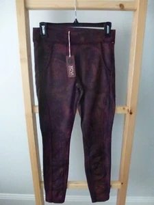 XCVI NWT Burgundy Black Leggings XS - Picture 1 of 4