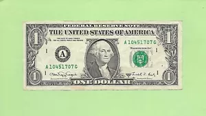 1988A $1 WEB FED PRESS A 1045 1707 G .... FRONT PLATE-4, BACK-6 RUN-2 - Picture 1 of 2