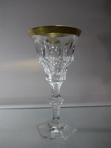 Weinglas MOSER Karlsbad Rarität Serie Diplomat Form 1940 Goldrand Kristallglas - Picture 1 of 7