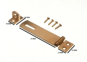 Security Hasp And Staple For Pad Locks Brass 75mm + Fixings Pack Of 100 - Picture 1 of 1