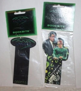 1995 DC Comics BATMAN FOREVER Book Bite Bookmarks (2) Two-Face, Riddler NIP RARE - Imagen 1 de 7