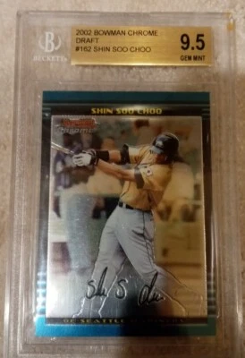 2002 Bowman Chrome Draft #162 Shin Soo Choo RC Rookie Card BGS 9.5 - Image 1 of 2