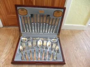 Viners "Harley Elegance" Guild Silver Plated 44 Piece Cutlery Canteen 6 Places - Picture 1 of 14