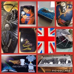 AIRBRUSH PAINTING CUSTOM DESIGN Motorcycle Car, Etc - Picture 1 of 12