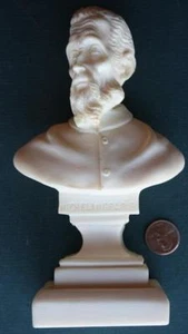 Estatua de pedestal de alabastro relieve busto 3D del artista de la era 1940-50 Miguel Ángel # 2-- - Imagen 1 de 1