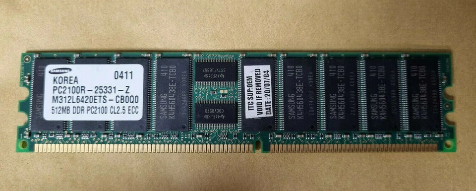 Samsung M312L6420ETS-CB0 PC2100R-25331-Z 512MB Server Memory Ram - Image 1 of 1