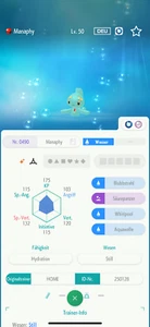 🐑Pokemon Manaphy Shiny „Event“  2025 Deutsch nur Legenden Arceus tauschen🐑 - Bild 1 von 3
