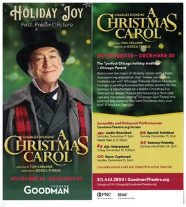 A Christmas Carol 2024 Goodman Theater Advertising Flyer - Picture 1 of 1