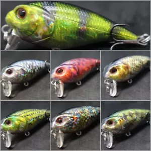 Esche da pesca esca dura esca a manovella con esca sveglia superficie 2 1/4 pollici realistica HC655 - Foto 1 di 54