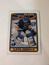 1990-91 O-Pee-Chee CURTIS JOSEPH Rookie #171 St. Louis Blues RARE 