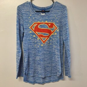 Blusa Suéter Superman Mujer Juniors Talla Mediana 7 9 Azul Rojo Suave Manga Larga - Imagen 1 de 10
