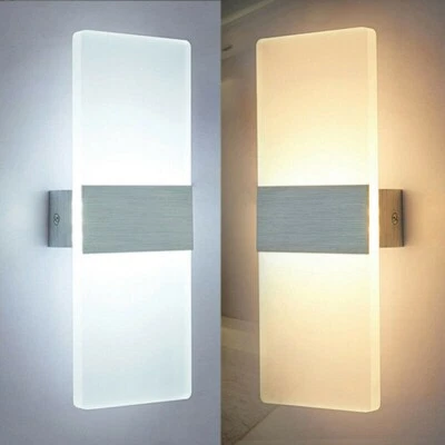 Modern LED Wandleuchte Wandlampe Flur Strahler Up Down Innen 6/12W Leuchte DHL - Bild 1 von 4