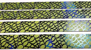 Spider Webs Black on Green Foil Halloween 4 pc 6" x 1/2" K&Company - Picture 1 of 2