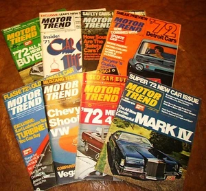 1971 Motor Trend Magazine 8 vol Chevrolet Pontiac Dodge Olds Ford Plymouth Buick - Imagen 1 de 13