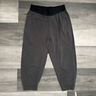 adidas ciemnoszare spodnie stożkowe capri jogger sportowe spodnie dresowe rozmiar medium