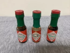Vintage Miniature McIlhenny Co. Tabasco Pepper Sauce Bottles Lot of 3 Sealed - Picture 1 of 10