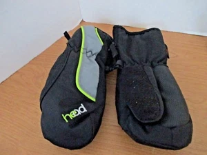 HEAD~Black DUPONT SORONA Child SNOW MITTENS~Kids Youth Small~NWOT - Picture 1 of 1