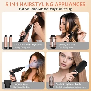 New 5-in-1 Hair Styler Set, Multi-Styler & Travel Case - Picture 1 of 4