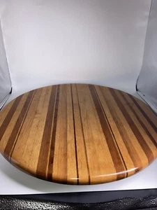 Vintage Wooden Lazy Susan Artist Signed Steve Barnes Huge Ball Bearings - Picture 1 of 16