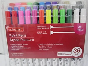 Craftsmart Oil-Based Paint Markers Med & Broad Point Assorted Colors 36-Count - Picture 1 of 2