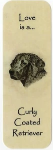 CURLY COATED RETRIEVER DOG BEAUTIFUL DOG BOOKMARK IMAGE BOTH SIDES GREAT GIFT - Picture 1 of 1