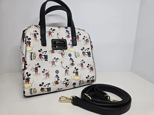 Disney Mickey Mouse Poses Loungefly Cartera Bandolera Bolso de Lona - Imagen 1 de 14