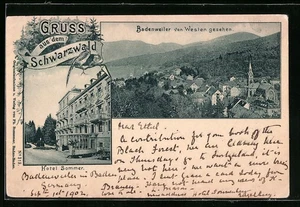 Ansichtskarte Badenweiler, Hotel Sommer, Gesamtansicht 1902  - Picture 1 of 2