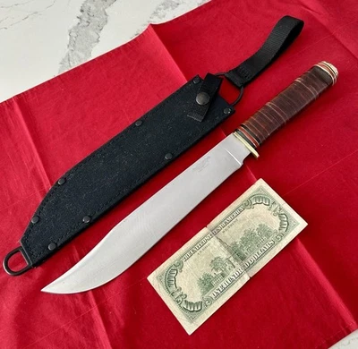 De colección. Cuchillo Ontario Tru-Edge EE. UU. BOWIE Cuchillo de Caza Estuche Nunca Llevado ¡MONSTRUO! Foto 1 de 4