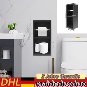 Toilettenpapierhalter Badezimmernische mit Fußstütze versenkte Nische - Bild 1 von 15
