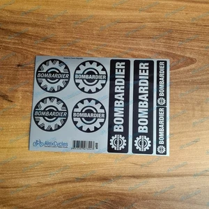 Bombardier Silver Logo Decal Sticker Set Vinyl Graphics ATV Snowmobile Jet Sky - Picture 1 of 3