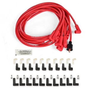 Juego de cables de bujías universales de 8,5 mm con HEI rojo de 90 grados... - Imagen 1 de 6