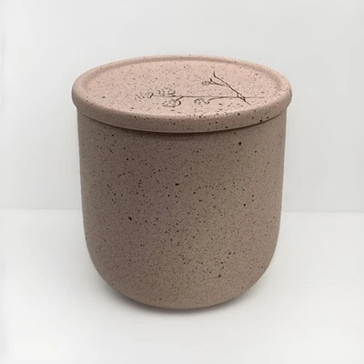 ILLUME Rosewood Cassis Lidded Pink Matte Ceramic Candle Décor - Image 1 of 4