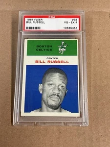 1961 Fleer Basketball #38 Bill Russell PSA 4 - Picture 1 of 2
