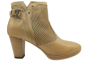 Tronchetto stivaletto donna NeroGiardini E409720D stivali casual pelle champagne - Imagen 1 de 6