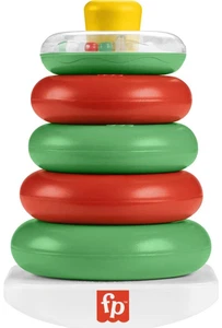 Fisher-Price Baby Toy Holiday Rock-a-Stack, Red & Green Ring Stacking... - Picture 1 of 6