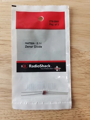 Lote de 2 Packs Radio Shack IN4733A 5.1V Diodos Zener 276-0565. Nuevo, ¡Envío Gratis! Foto 1 de 4