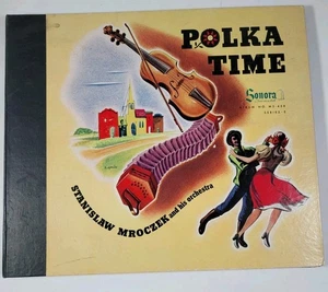 Polka Time Book With 4 LP's Records Vinyl 75 RPM Stanislaw Mroczek Orchestra - Picture 1 of 11