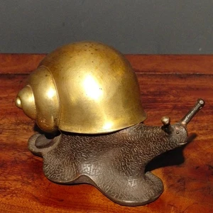 Precious pure copper snail copper pen holder ornament - Picture 1 of 9