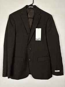 Bar III Mens Slim Fit Wool Blend Jacket Blazer 38 R Brown Solid NWT $425 - Picture 1 of 8