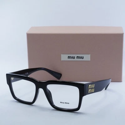 Miu Miu MU02XV 1AB1O1 黑色 52 毫米眼镜全新正品 — 第 1/4 张图片