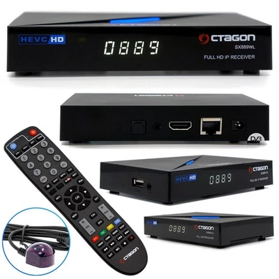 OCTAGON SX889 WL Receiver IPTV Full-HD IP HEVC H.265 Multistream WLAN WI-FI TV - Bild 1 von 4
