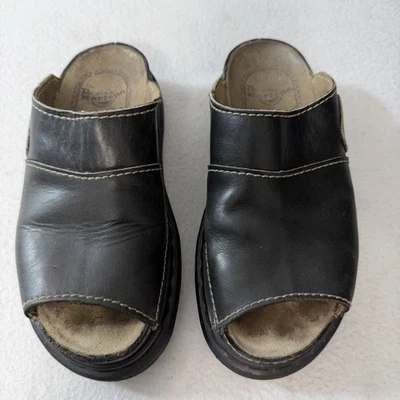 Sandalias Dr Martens para mujer talla 8 Y2K de colección punta de cuero marrón plataforma gruesa deslizable Foto 1 de 4