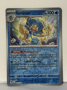 Simipour Reverse Holo 042/182 SV04: Paradox Rift NM Pokemon Fast Ship - Picture 1 of 2