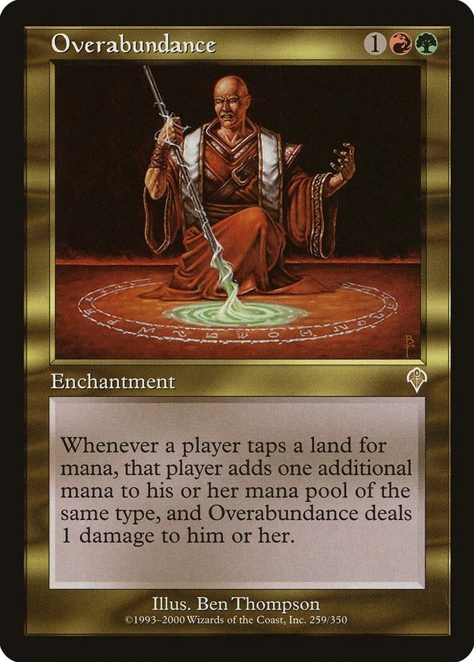 Overabundance Invasion HEAVILY PLD Red Green Rare MAGIC GATHERING CARD ABUGames - Image 1 of 1